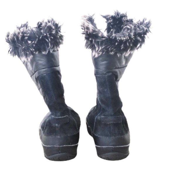 The North Face black suede type winter boots size 10 - Picture 6 of 10